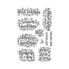 New Hero Arts "HOLIDAY FOLIAGE MESSAGES" Clear Photopolymer Stamps 2022