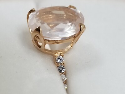 moon magic rose Quartz Ring - Harlow  SIZE 5