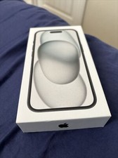 BOX ONLY Apple iPhone 15 Black 128GB Empty Box with Inserts and Sticker