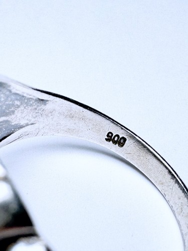 Ring 900er Silber Größe 64 Siegelring KC CK 6,17g - Bild 6 von 6