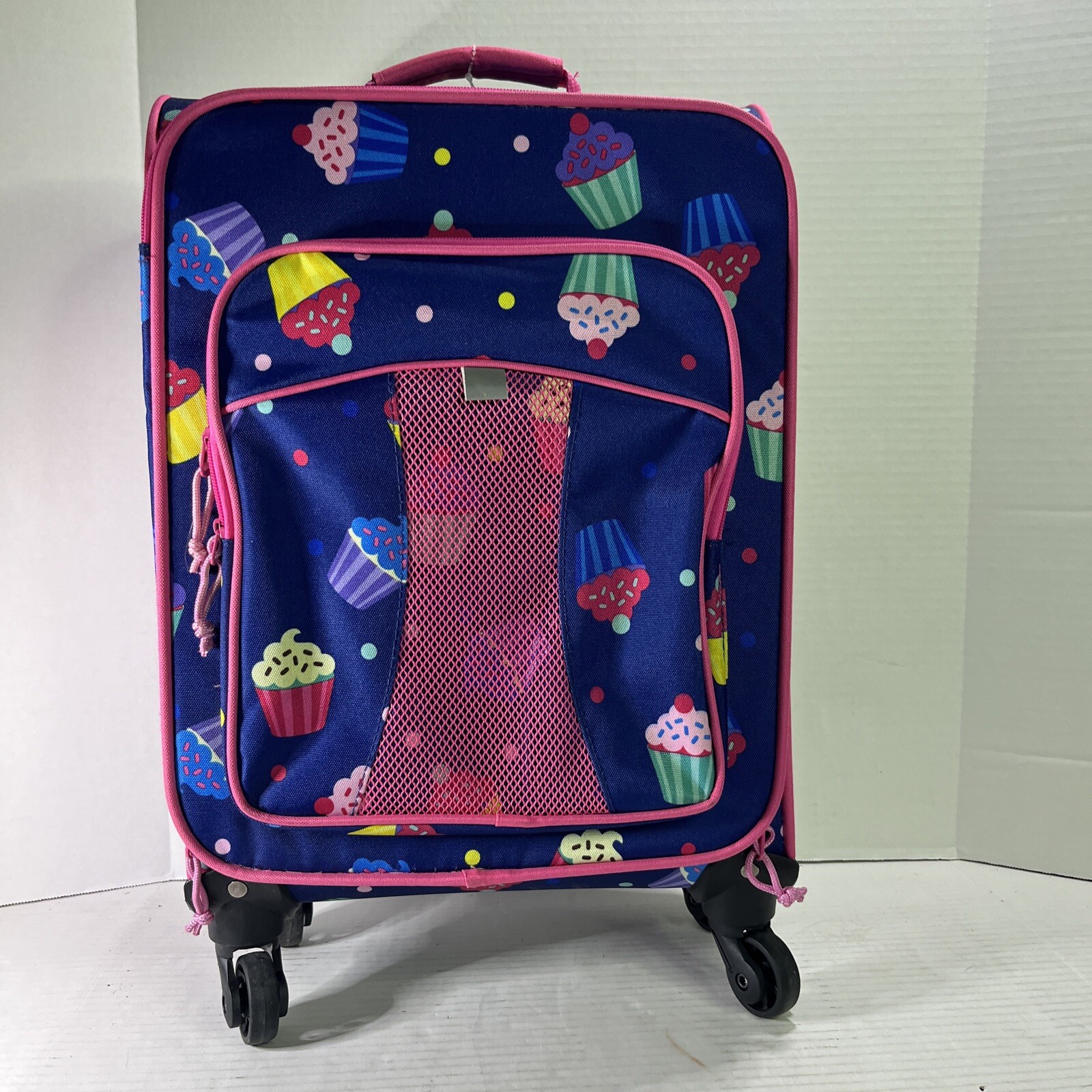 Cupcake Print Kids Rolling 18” Luggage Bag-image