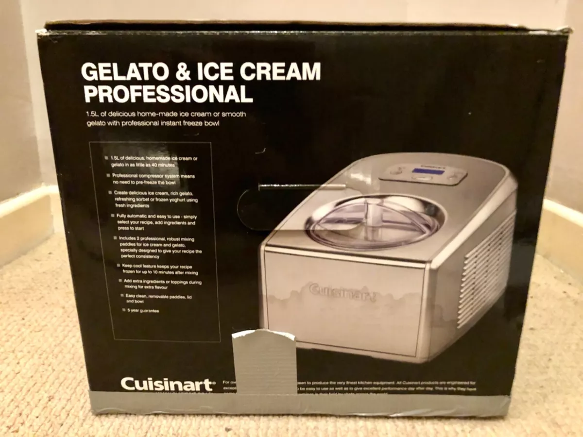 Cuisinart ICE100BCU 1.5L Compressor Ice Cream Gelato Pro