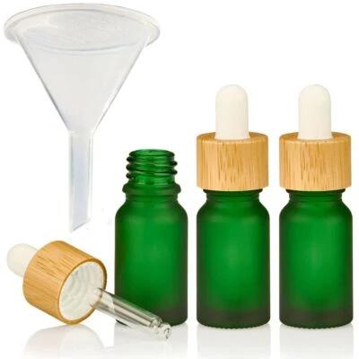 GENIESS-BAR! Pipettenflaschen grün 10ml Dropper Flasche Pipette 3/6/9/15 Glasflaschen leer