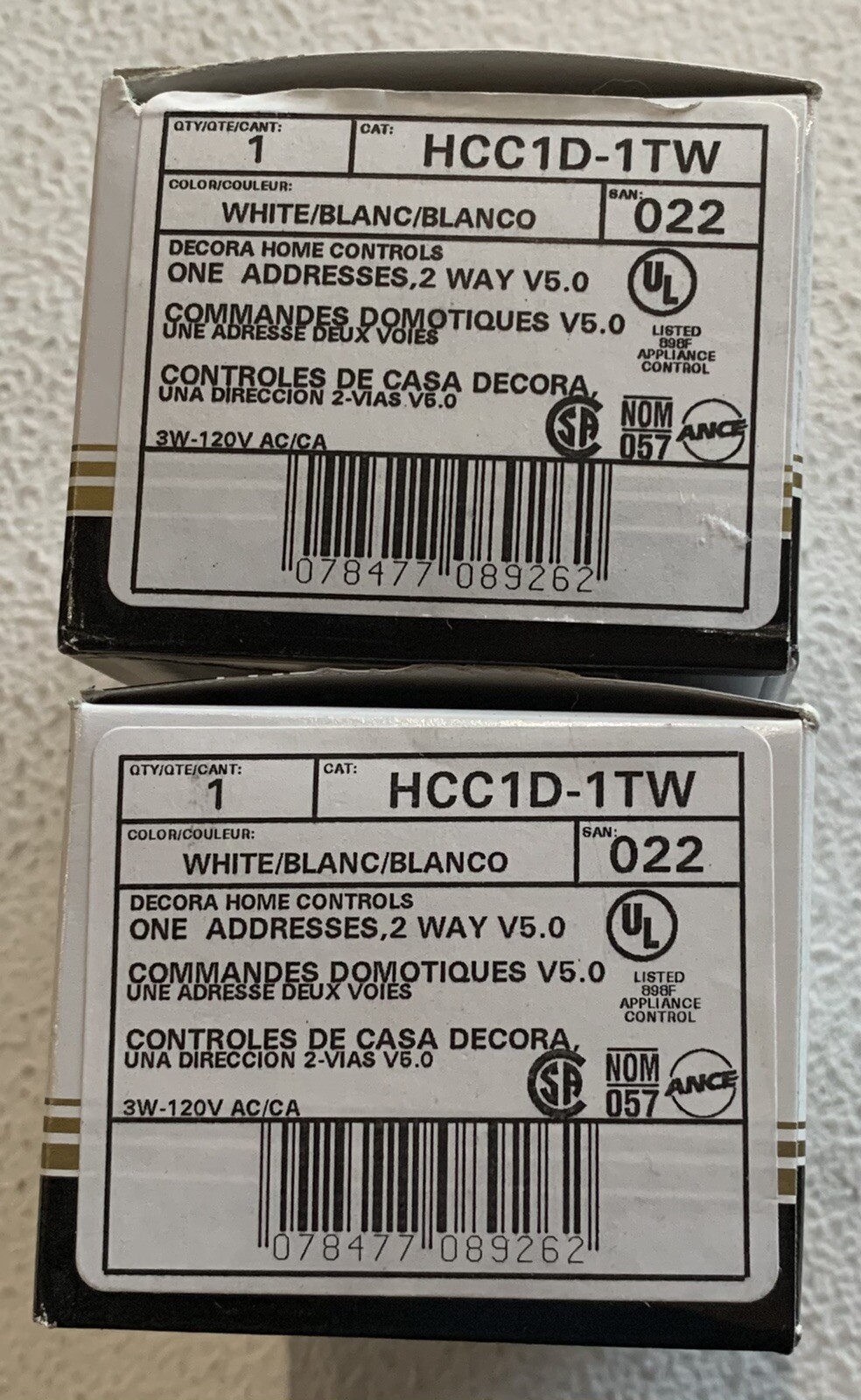 (3) New (Open Box) Leviton Home Controls One Addresses 2 Way HCC1D1TW