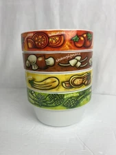 Jo!e By MSC International Stackable Vegetable Design Bowls 16 Oz Lot Of 4.