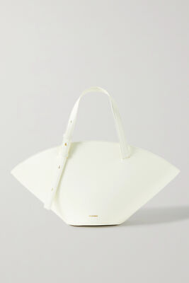$2390 Jil Sander Cream White Sombrero Leather Tote Bag | eBay