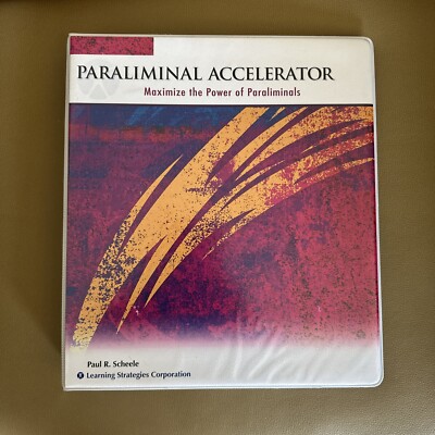 PARALIMINAL ACCELERATOR Maximize The Power of Course 9-CD Set Paul R Scheele