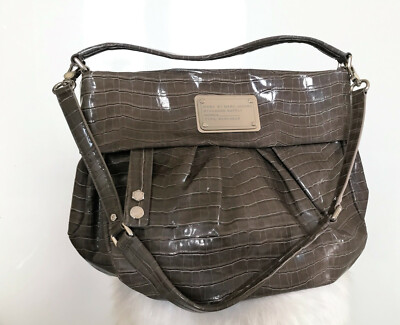 Tasche Schultertasche Marke MARC JACOBS Twisted Q Lil Riz Hobo braungrau