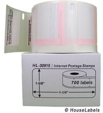 DYMO 30915 Internet Postage Thermal Labels - NO REFUNDS - 5 Rolls of 700