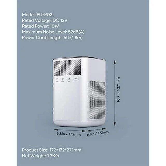 Air Purifier VALKIA HEPA Air Purifier for Large Room Bedroom Office
