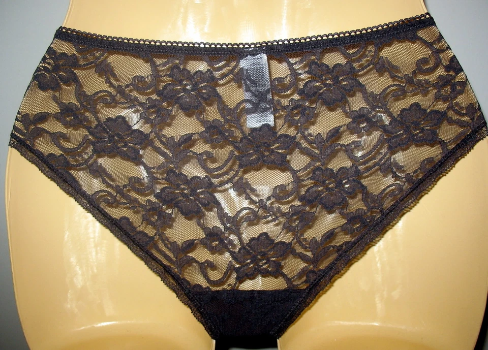 MARIEMEILI - NEW GRAY - XS - STRETCH SHEER LACE BIKINI PANTY 3.5" SIDES - Image 2 of 2