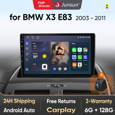 Für BMW X3 E83 2004-2012 6+128G Android 13 Autoradio CarPlay Kam Navi RDS BT DE