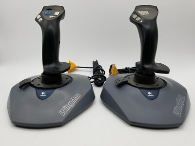 Vintage Logitech Wingman Extreme J-ZA10 and Wingman Attack J-Yb11 Joysticks