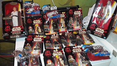 STAR WARS Episode 1 lot of 17 figures and ships 