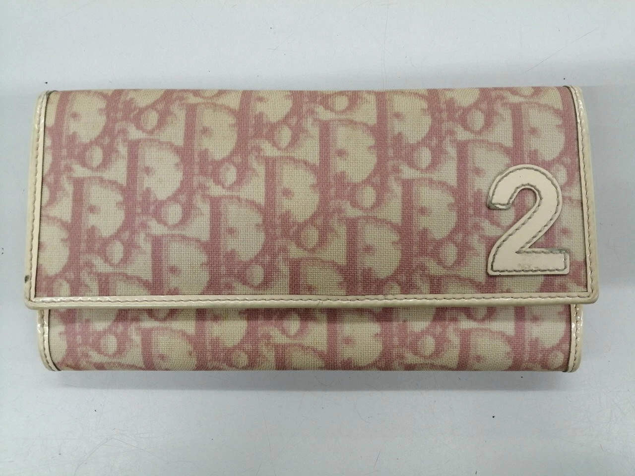 Portefeuille long Christian Dior trotteur rose numéro 2 logo du Japon