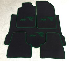 Autoteppich Fußmatten Kofferraumteppich Set für Peugeot 206 SW Van grün 5teilig