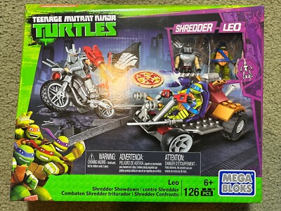 2015 New! Mega Bloks Leo & Shredder Teenage Mutant Ninja Turtles 126 Pcs Sealed
