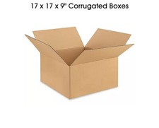 17 x 17 x 9" Corrugated Boxes - Shipping - Moving Boxes