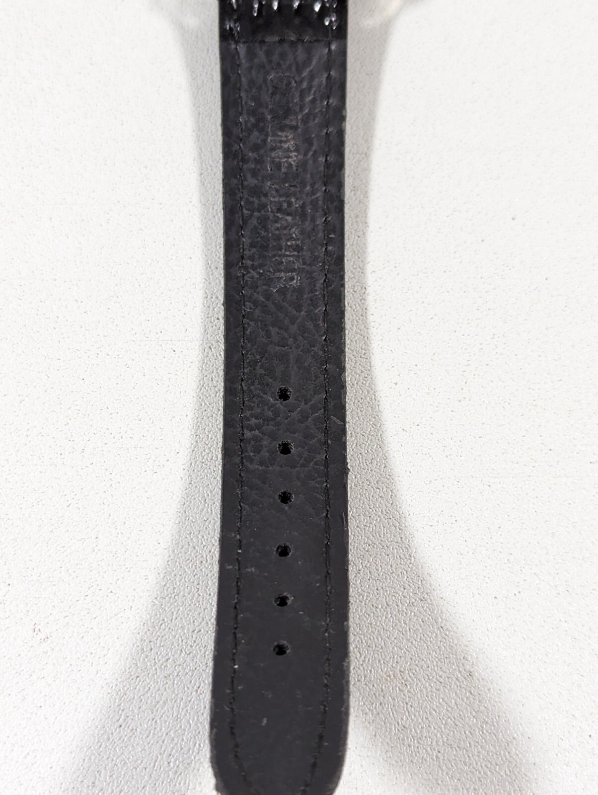 Womans Silver Tone Dial Rectangle Case Black Leat… - image 8