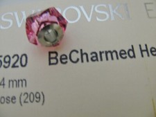Swarovski BeCharmed Helix Rose Bead 14mm - European Fit Bracelet Charm