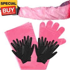 20 Pairs Field Dressing Gloves Hunting Deer Gutting Mittens Disposable Nitrile M