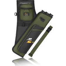 Archery Hip Quiver for Arrows. Includes 3 Tubes Arrow Holder Accessories Pocket
