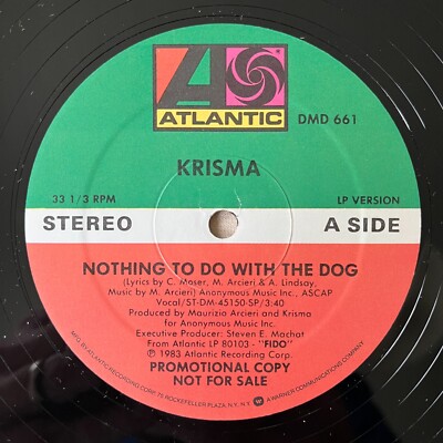 KRISMA Nothing To Do With The Dog 1983 Vinyl Maxi Single Atlantic