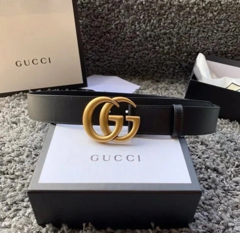 Gucci Belt GG Buckle Leather Belt Black Size 100 - Image 2 of 4