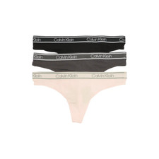 Calvin Klein Womens 3-Pack Ultimate Comfort Cotton Stretch Thong Panties L  XL