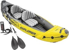 Intex 68307EP K2 Inflatable Kayak 2Person 400lb Capacity w/ Aluminum Oars & Pump