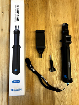 Telesin Extendable 35.4'' Selfie Stick Pole Monopod with Tripod for Phone / GoPro