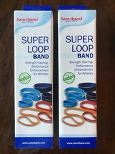 MADE IN MALAYSIA SUPER LOOP MEDIUM /HEAVY Resistance Band Exercise Stretch 41"