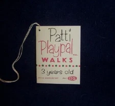 For Patti Playpal Walks Hang Tag