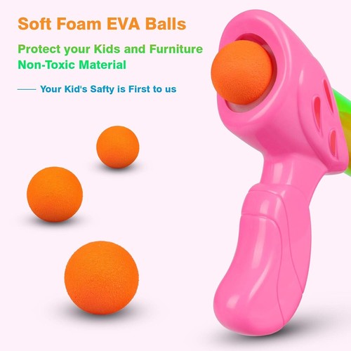 Shooting Games for Kids with 2 Popper Guns And Foam Balls Outdoor/Indoor - Picture 6 of 7