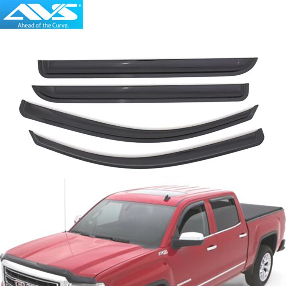 AVS 94536 Tape-On Window Shades Ventvisors For 14-18 GMC Sierra Chevy Silverado — 第 2/3 张图片