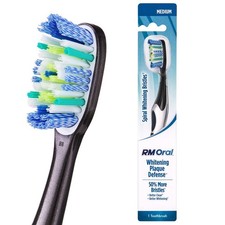 RM Oral Whitening Plaque Defense Medium Toothbrush, 1 Count Pack of 1