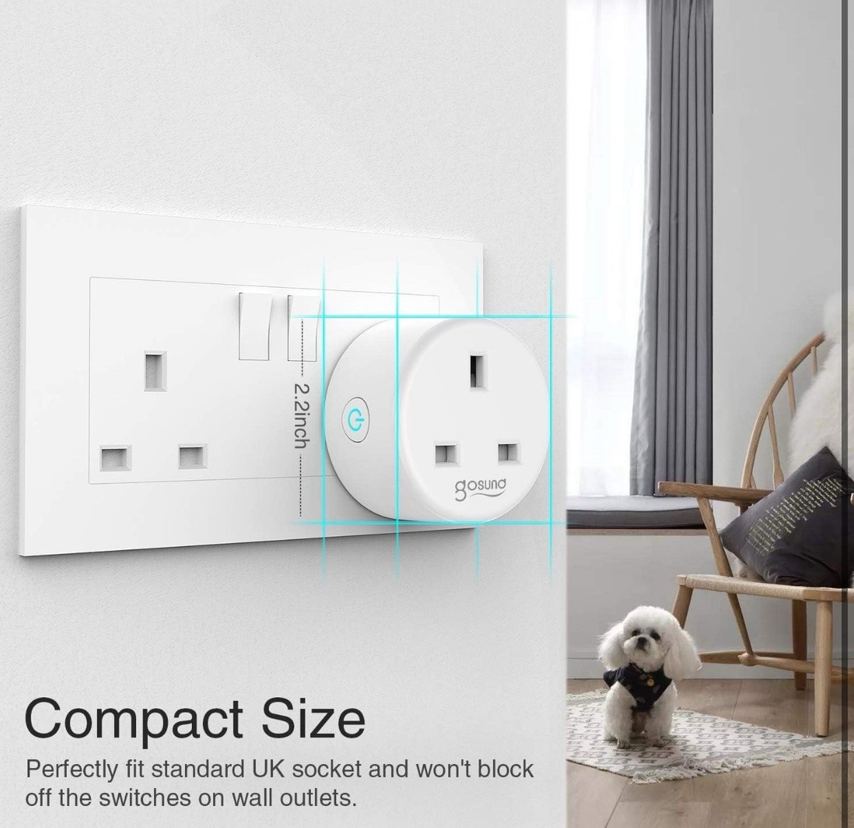 Gosund Smart Mini 13A Plug Smart Kit Compatible with Alexa Google Home  X3
