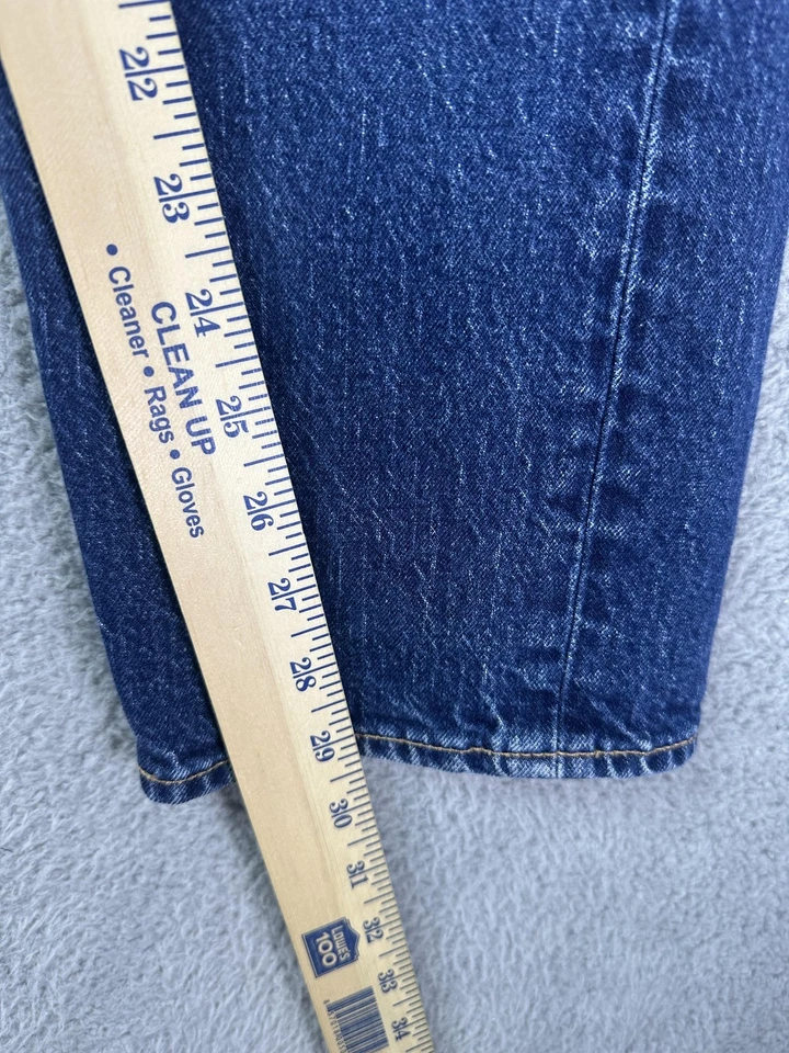 Pantalones de mezclilla Levi's 502 para hombre 36x30 azul premium pierna cónica elástica lengüeta roja grande E Foto 4 de 4