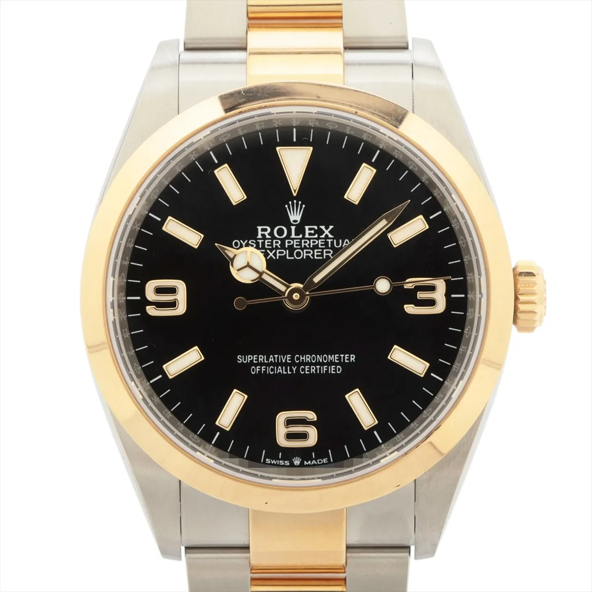 Rolex EXPLORER 36 124273 SS×YG SS×YG AT black dial