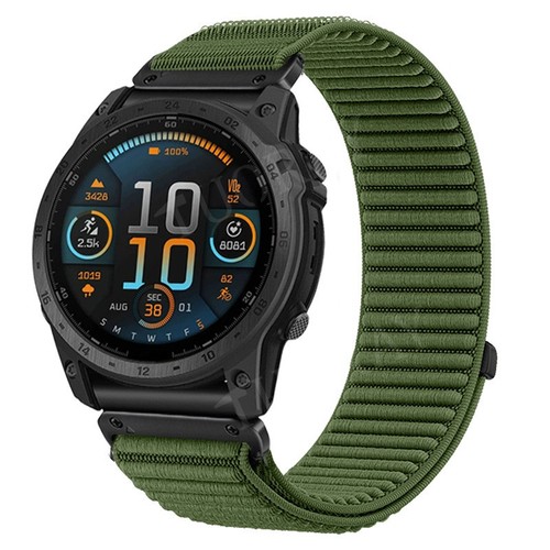 Nylon Braided Loop Band Strap For Garmin Fenix 8 E 7 7X 6 6X Pro 5 5X Instinct 3 - Afbeelding 10 van 24