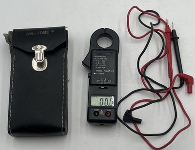 Amprobe ACD-10 Digital Clamp On Voltage Tester w/ Probes Leads Case New 9V Batt
