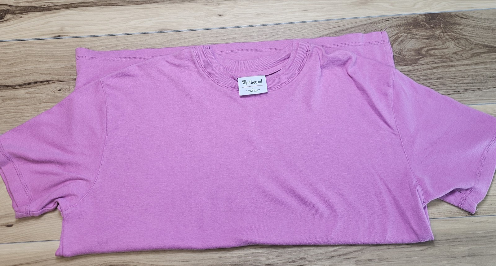 Westbound T-Shirt Women's Large Purple 100 %Cotton Short Sleeve