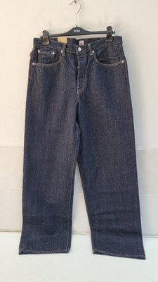 Edwin Jeans Japan 14oz Kurabo Red Selvage Wide Pant Blue Denim 34W 34L.