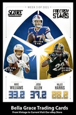 2022 Panini Score Mike Williams / Josh Allen / Najee Harris #FS3 Fantasy Stars 