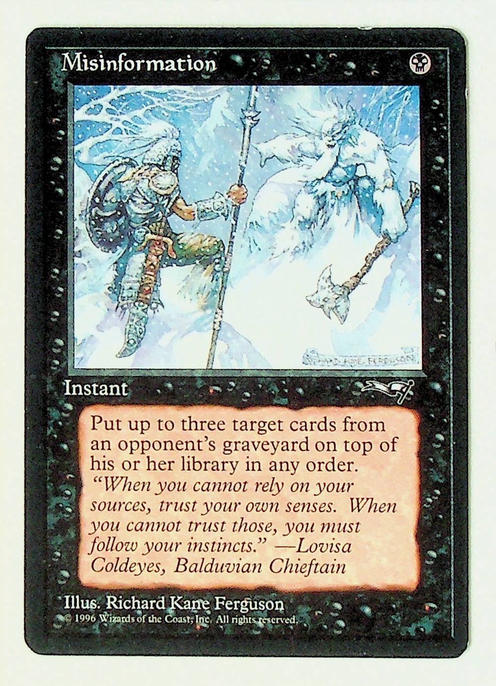 Misinformation - Alliances - 1996 - Magic Regular Card