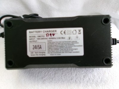 24 V 5A Battery Charger with 3 Pin Connector XM2703 #5192 | eBay