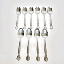 Set of 10 Oneida Deluxe Alexis Stainless 6 Te...