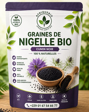 AFRIQUEBIO Graines de Nigelle BIO – 100 % Naturelles | Qualité Premium |