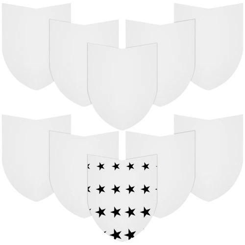 10 Pcs Portable Small Shield Shields for Kids Cosplay Paper Blank