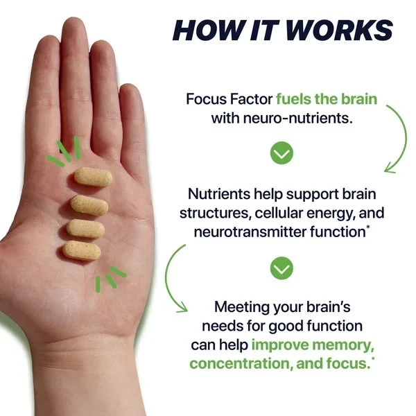 Focus Factor成人额外力量-记忆脑补充剂-120片 — 第 3/4 张图片